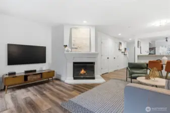 Wood burning Fireplace