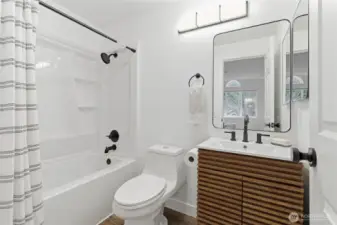 Bedroom #2's newly updated bathroom