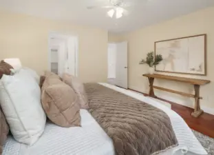 Primary bedroom with ensuite bath.