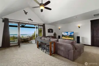 Great room with access to the upper veranda