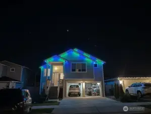 Front of home Led lights by Trimlights with a 40 year warranty.