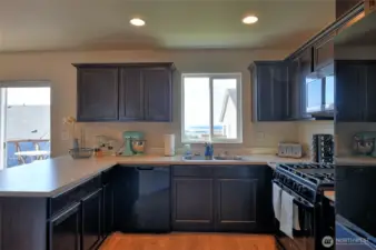 Looking into kitchen.