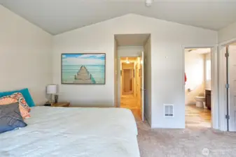 Looking into the bathroom walk-in closet to the right.