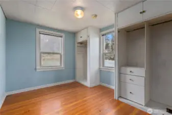 Bedroom on main with built-ins