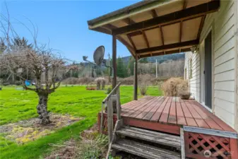 Covered deck is great for year round use