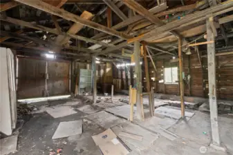 Covered storage in the shop