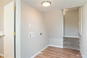 Utility room off back door & kitchen.