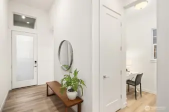 Beautiful entry with soaring ceilings.  Photos are for illustrative purposes