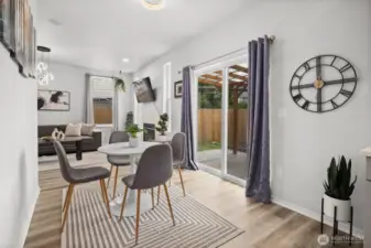 View from Dining Nook into Family Room.