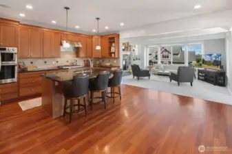 The spacious kitchen features ample cabinet and counter space to accommodate the most discriminating chef!  The open floor plan is perfect for hosting large gatherings and/or everyday life.