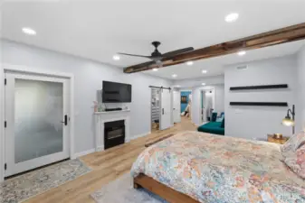 Primary bedroom on lower level