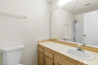 Upstairs primary room bathroom