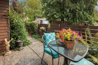 This patio stretches the full width of the condo