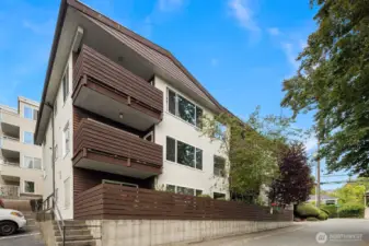 Unit is the bottom floor unit on this corner.  See how convenient the parking is?
