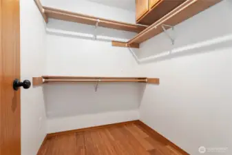 Primary walk-in closet