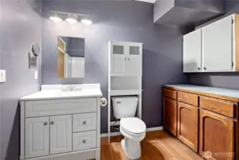 downstairs laundry/full bath