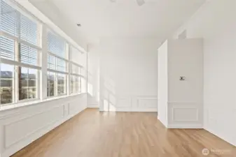 Light and bright living room. Come and relax or entertain in peaceful setting.