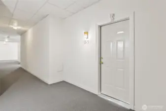 Wide hall way outside out front door.