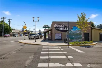 Butcher shop, Famous Bakery accros the street, coffee shops, farm stores, so much to explore.