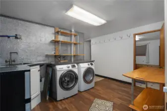 Utility room view from entrance door.