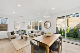 Light & airy main floor with slider access to a private yard.