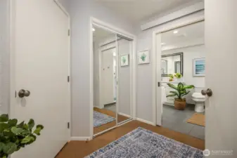 The former owners reconfigured the entrance to the Primary Suite.