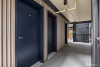 Just steps from the front door is storage room #121.