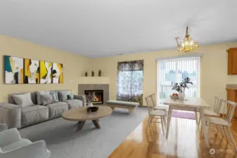 Family room and Nook -Virtually staged