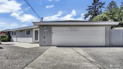 Shared driveway to two car garage and entrance to your waterfront paradise.