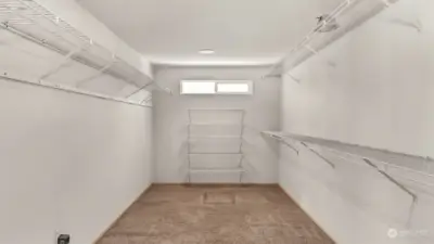 Huge walk in closet that could double as a nursery.