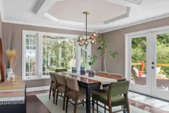 Generous dining room adjoins the living room.