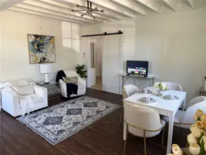 Large living space in the guest house