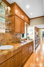 And this is looking along the north wall at all of the space and cabinetry.