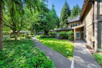 Beautifully landscaped entry to your 3 bedroom/2 bath condo at Semiahmoo