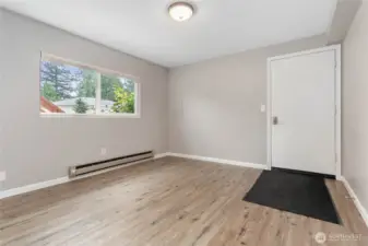 Ground floor entry into lower floor