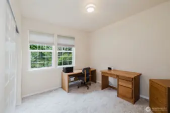 Guest bedroom #2, currently being used as an office.