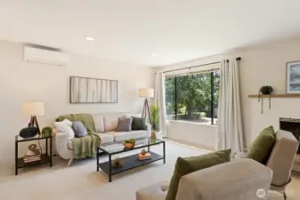 Lots of natural light in the living room.