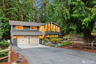Beautifully remodeled northwest contemporary on a truly park-like lot.