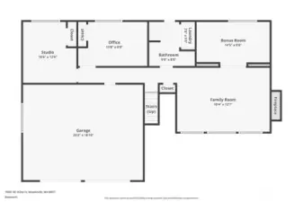 Downstairs floor plan.