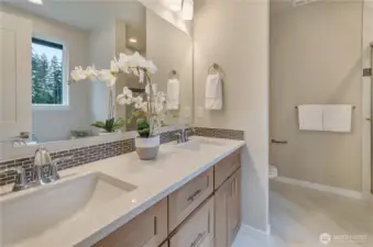 Our bathrooms include the latest energy-efficient LED lighting, plus long-lasting and easy-to clean floor and counter surfaces.