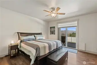 Primary Bedroom with slider to the covered deck
