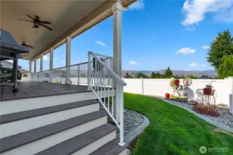Stairs onto the deck