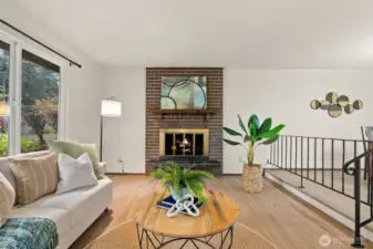 Wood fireplace for cozy days and nights