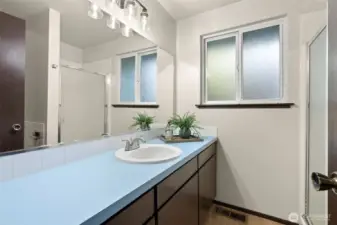 Primary bath en suite.