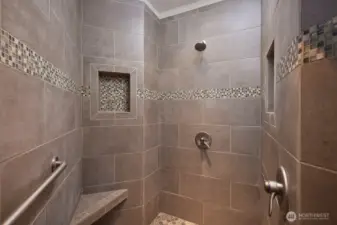 Walk in shower in primary bath