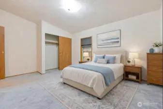 1st bed. Staged using AI