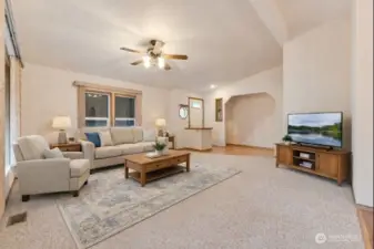 Living room staged using AI