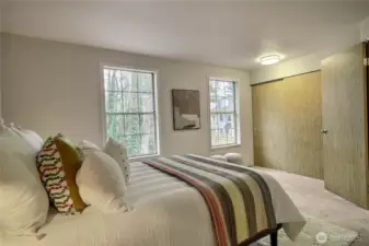 The second bedroom is also spacious with great closet space.