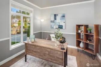 Main floor office/flex space with French Doors