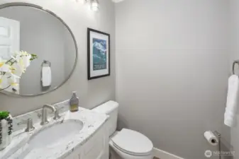 Convenient main floor half bath